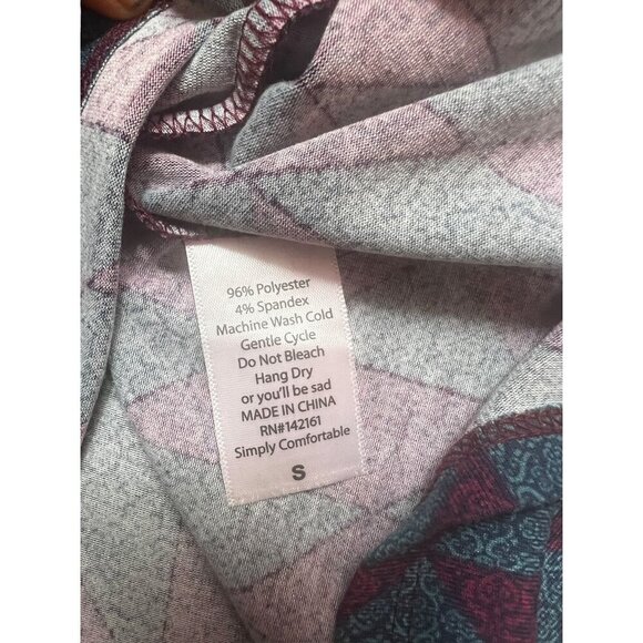 LulaRoe Julia Women's Turquoise & Burgundy Dress - Picture 4 of 6